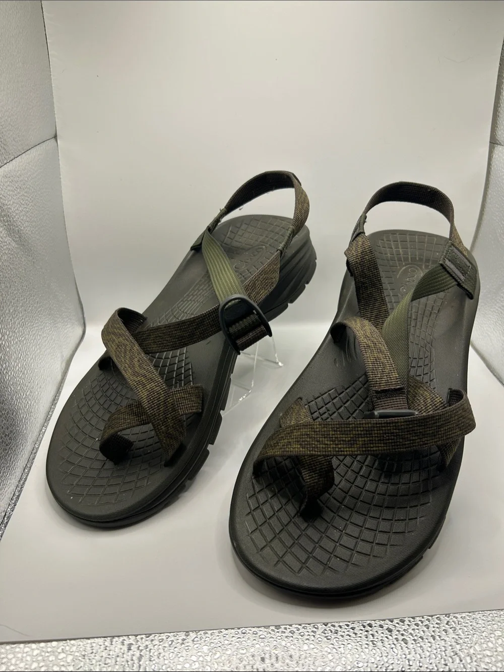 Chaco Men's Sandals in Olive and Black Strap Design size 12 Eco tread gorpcore